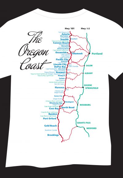 Oregon Coast T-Shirt - white